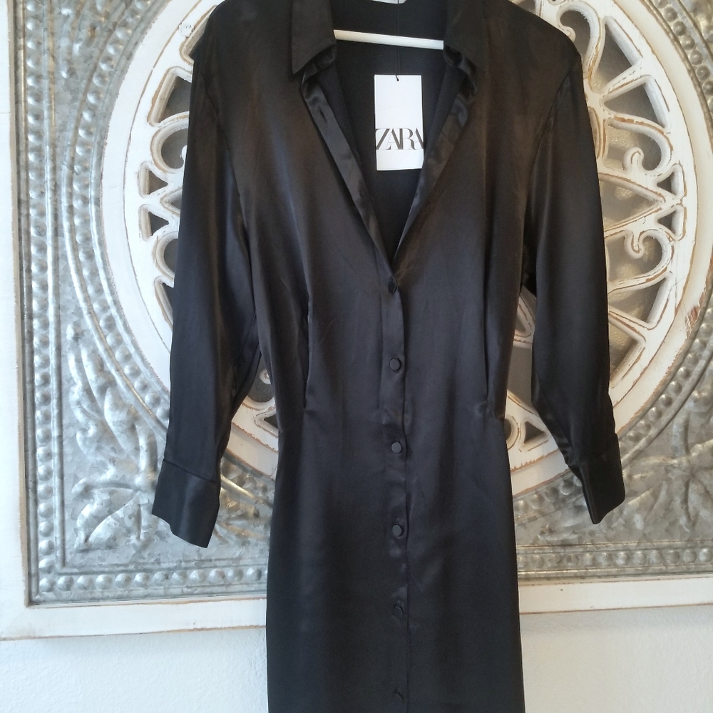 》》 Sold | Zara Satin Effect Dress - Picture 11 of 16